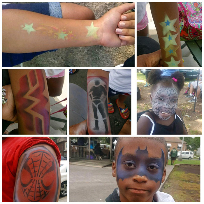 Face painting collage 1